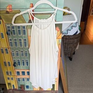 Lush White Halter Tank Top